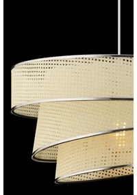 Lustră suspendată cu cablu COUPER 1xE27/60W/230V alb/crom lucios