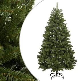 vidaXL Brad de Crăciun artificial cu suport și balamale, verde, 210 cm