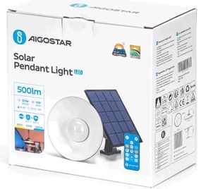 Lustră LED solară pe cablu Aigostar LED/3,2V 3000K/4000K/6500K IP65 + telecomandă