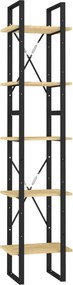 vidaXL Bibliotecă cu 5 rafturi, 40x30x175 cm, lemn masiv de pin