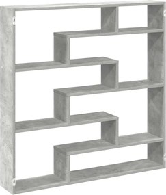 vidaXL Raft cubic perete cu 7 compartimente gri beton lemn prelucrat