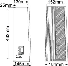 Quintiesse QN-LINARA1-BK - Aplică de perete LINARA 1xE27/60W/230V negru/auriu
