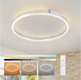 Brilagi - Corp de iluminat LED reglabil PORTOFINO LED/60W/230V Ø 80 cm argintiu +telecomandă