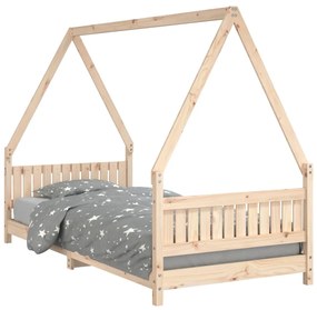 834498 vidaXL Cadru pat pentru copii, 90x200 cm, lemn masiv de pin