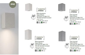 Aplica perete moderna de exterior cu iluminat ambiental IP65 FUENTO II alba
