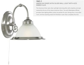 Aplica de perete stil clasic American Diner argintiu 1041-1 SRT