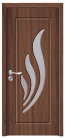 Usa Interior din MDF Novo Doors ND310, Cadru din Lemn Masiv, Geam Sablat, KIT COMPLET, Toc , Manere si balamale incluse (Culoare: Alb, Dimensiune: 70