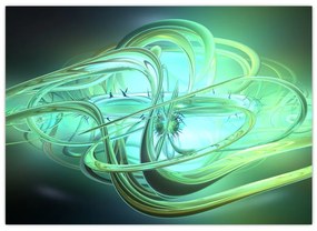 Tabloul cu abstracție verde (70x50 cm)