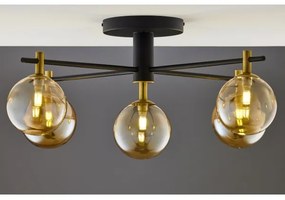 Lustră aplicată Jupiter 2032 FIGARO 5xG9/10W/230V negru/auriu/bej