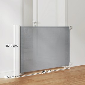 PawHut Poartă Extensibilă pentru Câini până la 115 cm, Alb și Gri | Aosom Romania