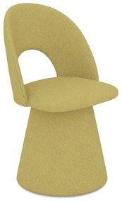 Scaun de sufragerie galben tapițat Kalo – Makamii