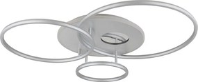 Lustra LED aplicata design circular INVERTINA argintie