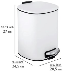 WENKO 24779100 - Coș ALASSIO 20,5 x 27 cm, alb/negru