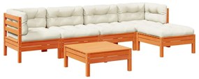 3299405 vidaXL Set mobilier de grădină cu perne, 6 piese, lemn masiv de pin
