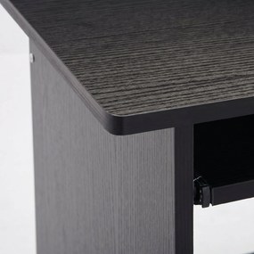 HOMCOM Birou pentru Calculator cu Raft pentru Unitate Centrală și Raft Detașabil pentru Tastatură, 80x45x75 cm, Negru | Aosom Romania