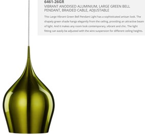 Pendul design modern 26cm Vibrant verde 6461-26GR SRT
