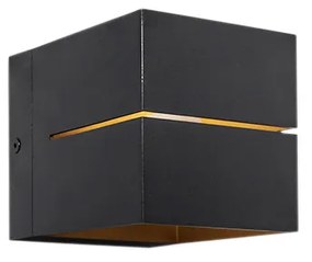 Set modern de 4 aplice negre cu 2 lumini aurii - Transfer Groove
