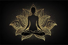 Tablou - Silueta într-o floare de lotus (90x60 cm)