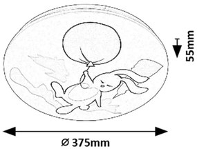 Rabalux 71409 - Plafonieră LED pentru copii HOPPLY LED/24W/230V 3000K