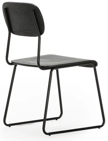 Scaune de dining negre 2 buc. Aira – Marckeric