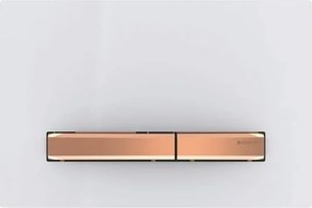 Clapeta de actionare Geberit Sigma50 alb/butoane rose gold