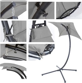 Șezlong relaxant - leagăn Avenberg COLOMBO - GRI