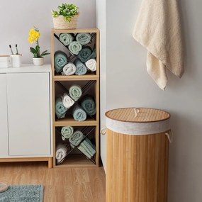 Coș rotund din bambus pentru rufe Compactor Round