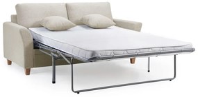 Canapea bej extensibilă 190 cm Sonia - Scandic