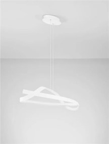 Lustra suspendata LED CCT OLIA aluminiu alb