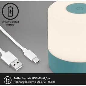 Lampă LED reîncărcabilă dimabilă de masă Briloner 7461010 LED/2W/5V IP44 albastru