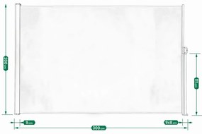 Markiză laterală pentru terasă 200×300 cm - antracit