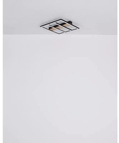 Plafoniera LED Froomy 67291-30, 30W, 2250lm, lumina calda, IP20, neagra+maro, Globo Lighting