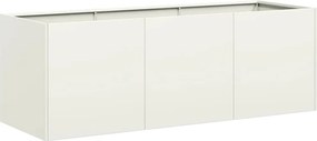 vidaXL Jardinier alb 120x40x40 cm Oțel laminat la rece