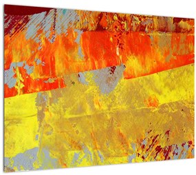 Tablou pe sticlă cu abstracție - pictura (70x50 cm)
