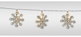 Instalație luminoasă cu fulgi de zăpadă, 120 cm, alb cald, pe baterii