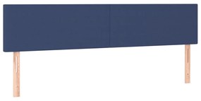 345850 vidaXL Tăblii de pat, 2 buc, albastru, 100x5x78/88 cm, textil