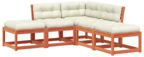 3216967 vidaXL Set mobilier de grădină cu perne, 5 piese, lemn masiv de pin
