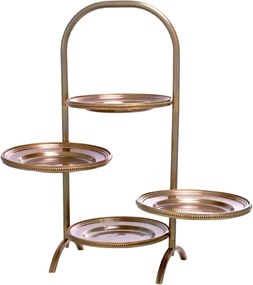 Suport prajituri, Patru platouri etajate design LUX Encore, alama vintage