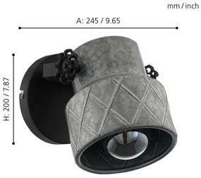Eglo 39868 - Aplică perete HILCOTT 1xE27/40W/230V