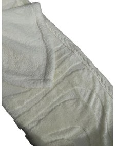 Patura luxoasa din microplus NESTIVE alba Dimensiune: 200 x 230 cm