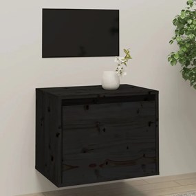 813443 vidaXL Dulap de perete, negru, 45x30x35 cm, lemn masiv de pin
