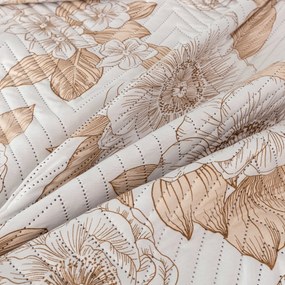 Cuvertura de pat PETALIS crem / maro Dimensiune: 170 x 210 cm