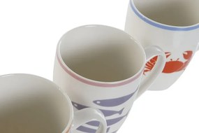 Cană din porțelan cu motive marine, 380 ml, 12×8,5×10 cm, „Aigua"