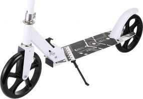 Trotineta copii si adolescenti NOVOKIDS™ Fusion EVO PRO, Maxim 100 kg, Functie Super Brake, Maner reglabil pe inaltime, Diametru roata 200 mm, Alb