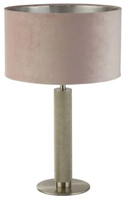 Veioza/Lampa de masa design decorativ London argintiu/roz