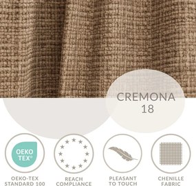 Colțar maro deschis cu tapițerie din chenille (cu colț pe partea stângă/în formă de ”L”) Kirou – Maison de Rêve