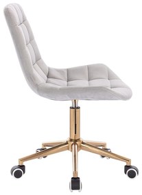HR590K scaun Catifea Gray cu Bază Aurie