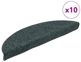 vidaXL Covorașe autoadezive pentru scări, 10 buc., 56x17x3 cm, semirotunde, verzi