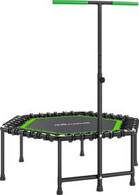 SPORTNOW Trambulină de Fitness 114x114x132 cm cu mâner reglabil în 3 nivele și cadru din oțel Verde și Negru | Aosom Romania