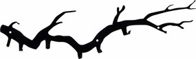 Cuier BOUGH, negru, metal, 87x2x22 cm